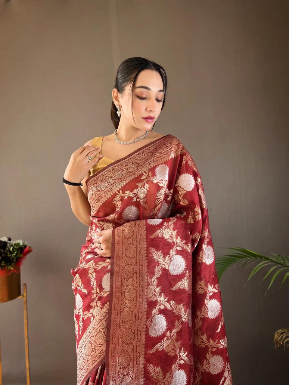 Winderful Authentic Banarasi Soft Silk Saree