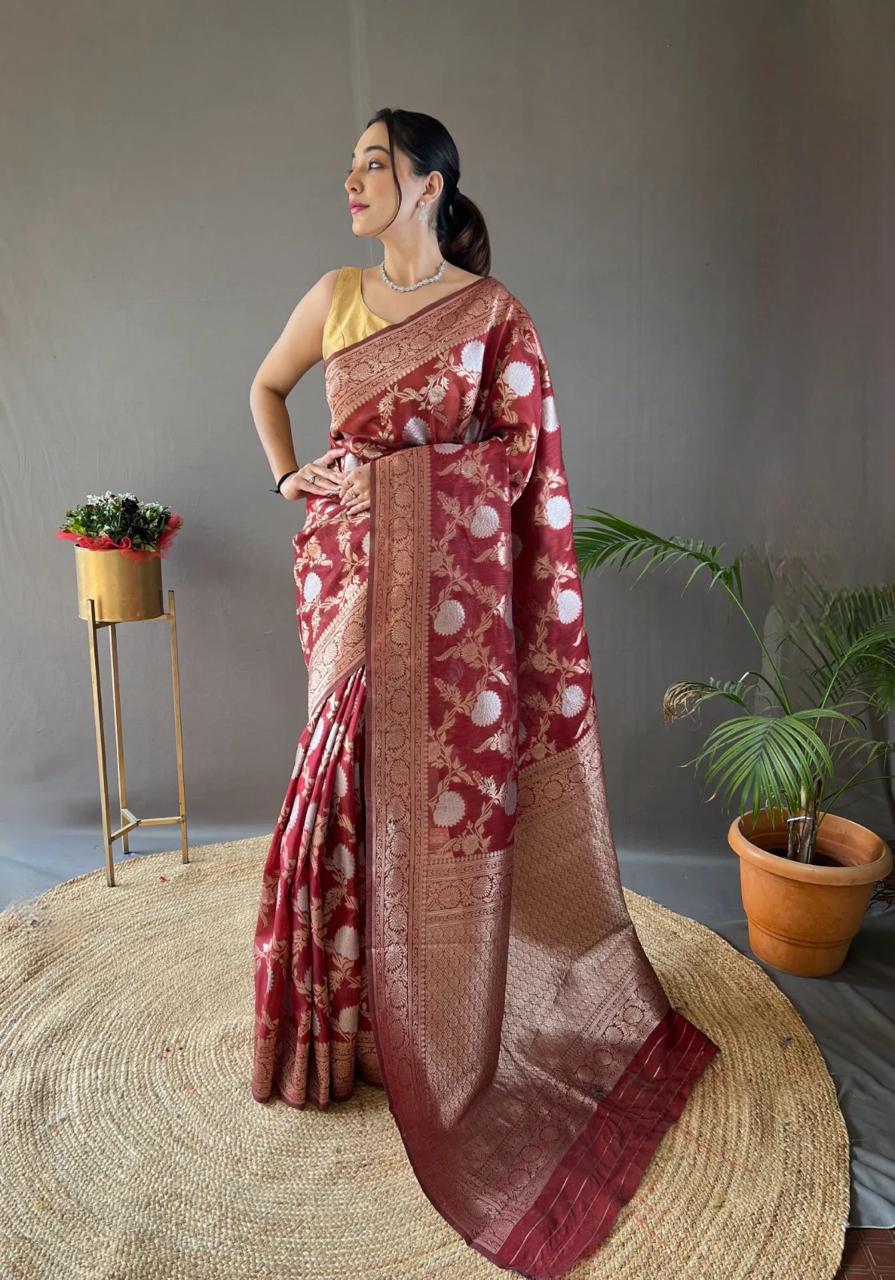 Winderful Authentic Banarasi Soft Silk Saree