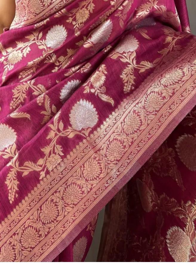 Winderful Authentic Banarasi Soft Silk Saree