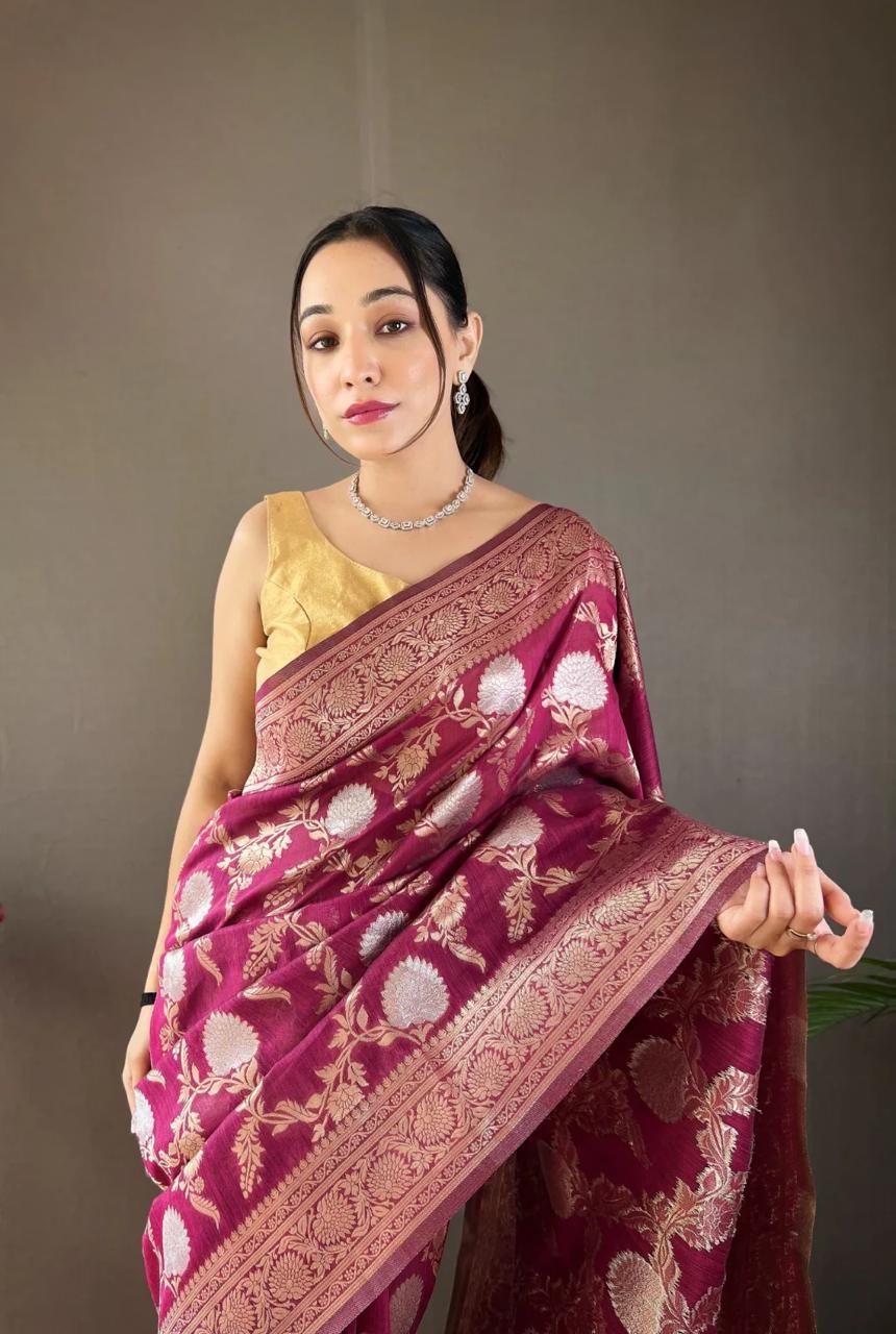 Winderful Authentic Banarasi Soft Silk Saree