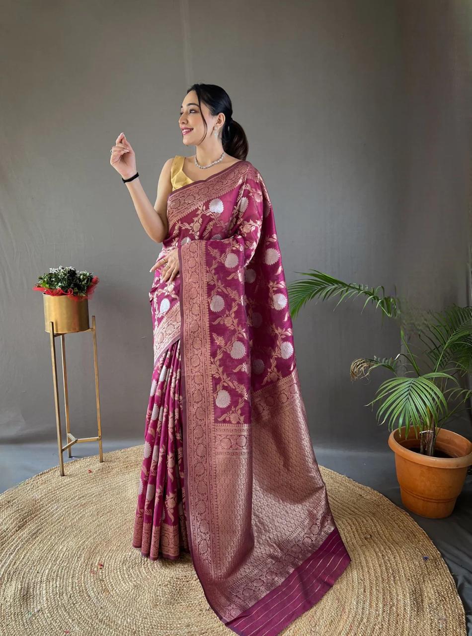 Winderful Authentic Banarasi Soft Silk Saree