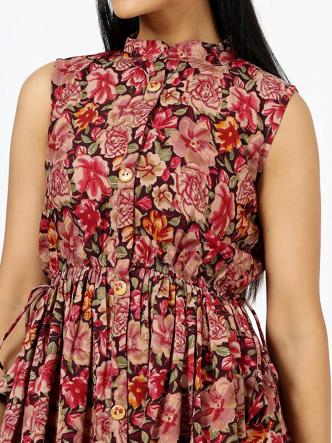 Best Floral Design Wonderful Red Match Tunic