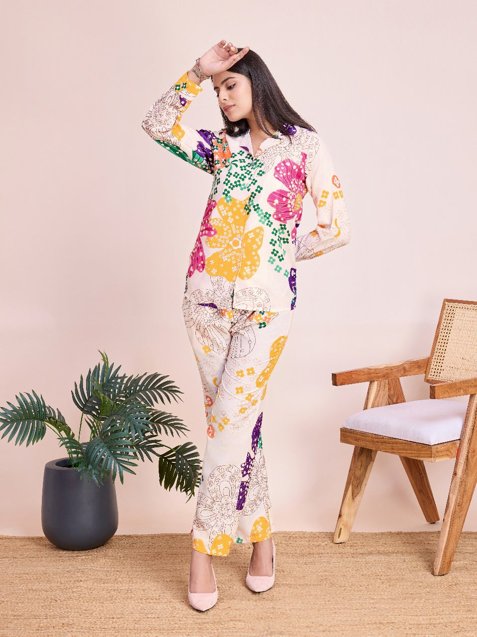 Luxury Magic Rainbow Colorful Beautiful Co-ord Set