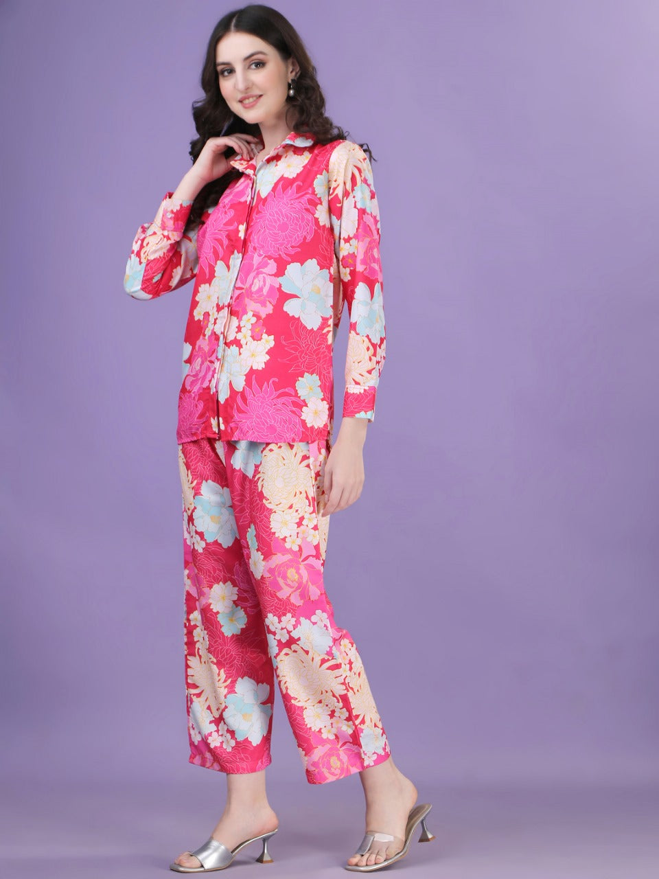 Magic Pink Floral Beautiful Design Co-ord Set