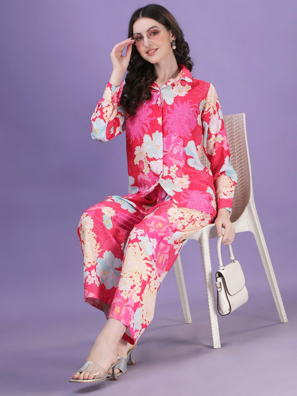 Magic Pink Floral Beautiful Design Co-ord Set